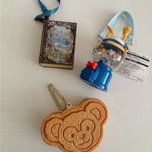 Tokyo Disney set of 3 candy dispensers/bag charm keychains